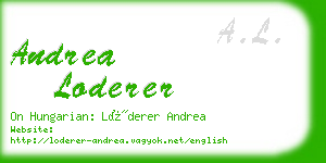 andrea loderer business card